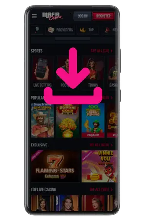 Open the apk file and install Mafia Casino App