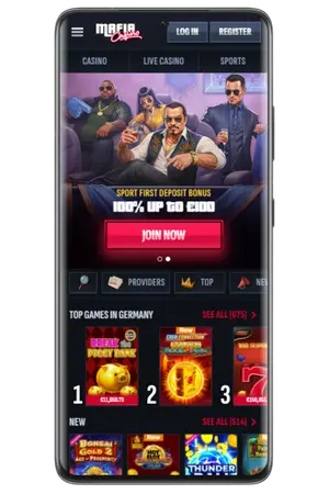 Open the website Mafia Casino